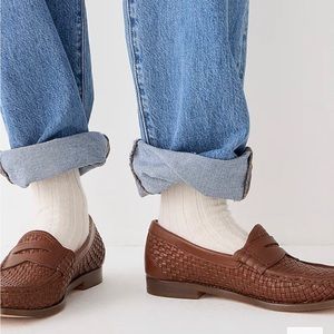 New in box J Crew Winona penny loafers in rich cognac